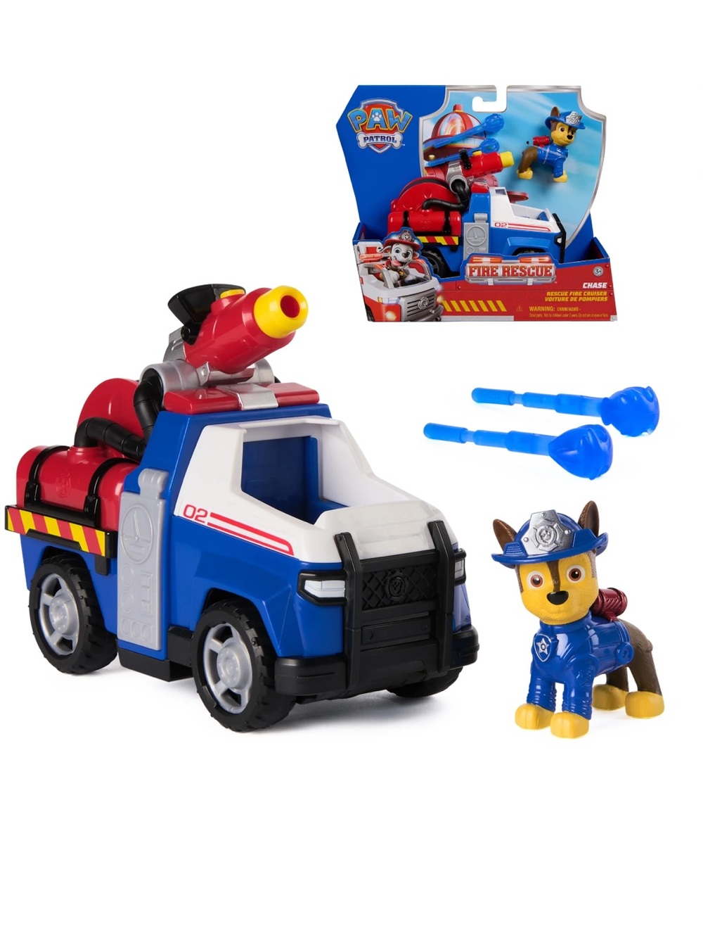 Paw Patrol Fire Rescue Chase Rescue Fire Cruiser Vehicle & Figure *New*